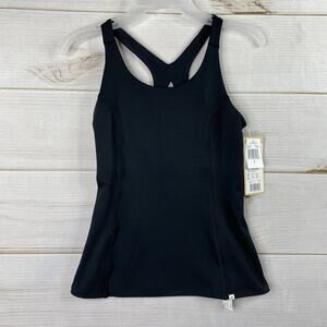 MARIKA Tank Top Womens S Black Talon 4 Way Stretch Wicking Racerback Gym NWT